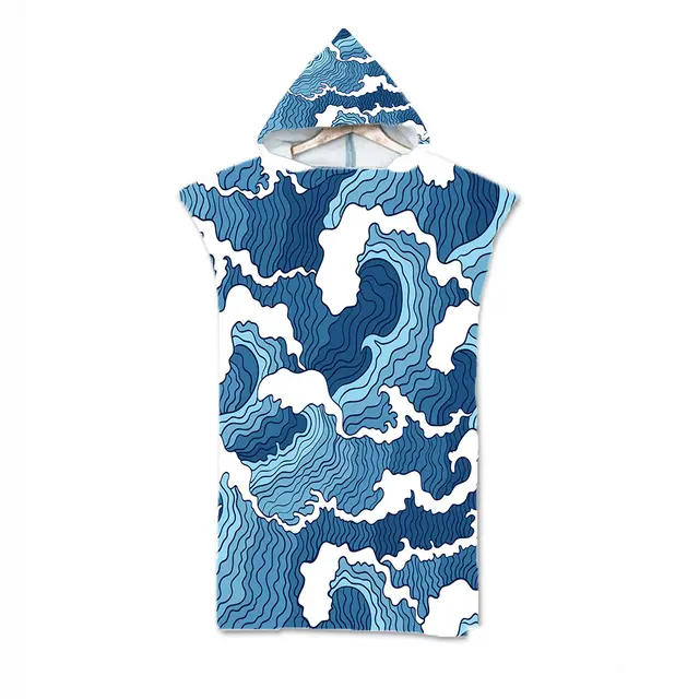 Print Hooded Beach Towel Cape Superfine Fiber 3Color - Shop at LoveMi