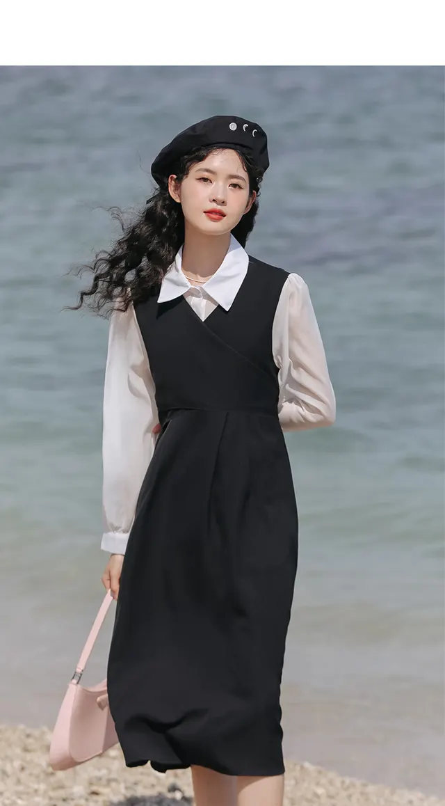 Design Sense Niche Meat covering Midi Skirt Black - Shop at LoveMi