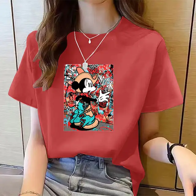 Women's Cute Bear Plus Size Cotton Short Sleeve T shirt 2 Style - Shop at LoveMi