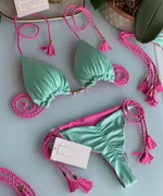Braided Bikini Triangle Bag Swimsuit - 6Style-S