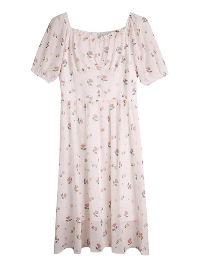 French Floral First Love Chiffon Dress Women's Summer Floral - Shop at LoveMi