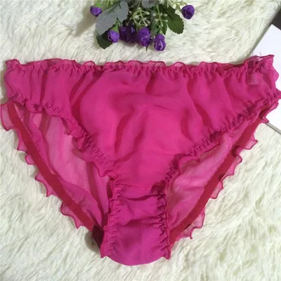 Panties Sexy Translucent Silk Ladies Triangle Rose Red - Shop at LoveMi