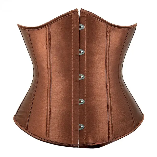 Steel Belly Belt Breast Support Court Corset Satin Fabric Champagne - Shop at LoveMi