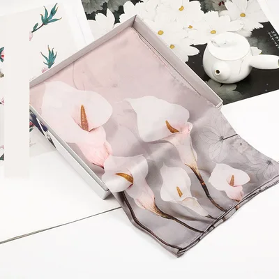 Spring Silk Crepe Satin Long Scarf Cxszdcj0134 - Shop at LoveMi