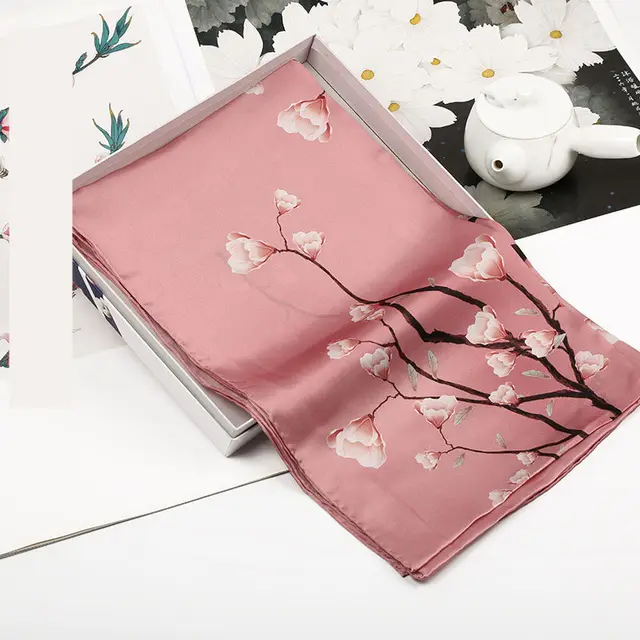 Spring Silk Crepe Satin Long Scarf Cxszdcj0155 - Shop at LoveMi