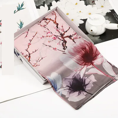 Spring Silk Crepe Satin Long Scarf Cxszdcj0179 - Shop at LoveMi