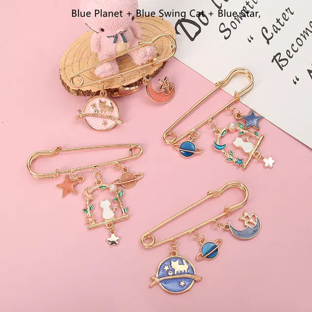 Cute Girl Heart Cartoon Metal Brooch - Shop at LoveMi