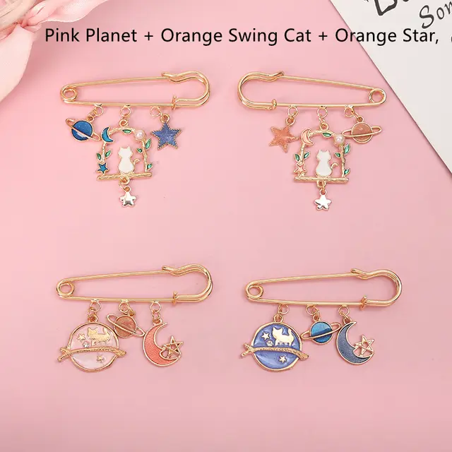 Cute Girl Heart Cartoon Metal Brooch - Shop at LoveMi