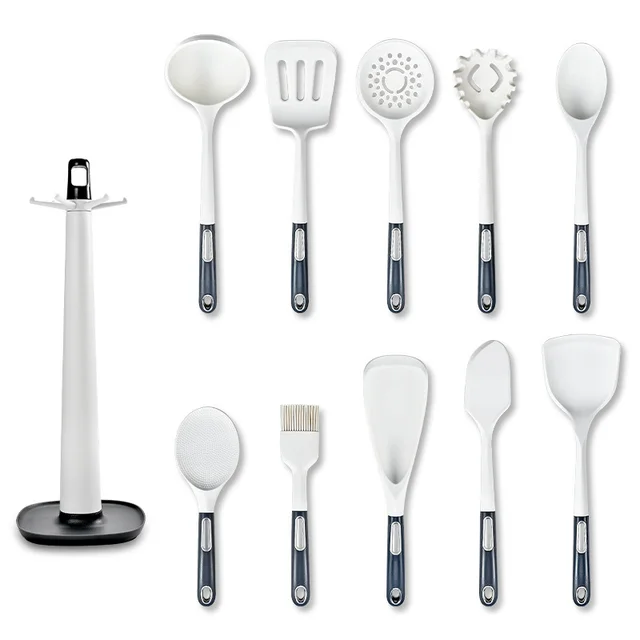 Nonstick Cooking Spoon Shovel Silicone Kitchenware Set White - Shop at LoveMi