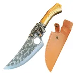 Knife With Leather Case