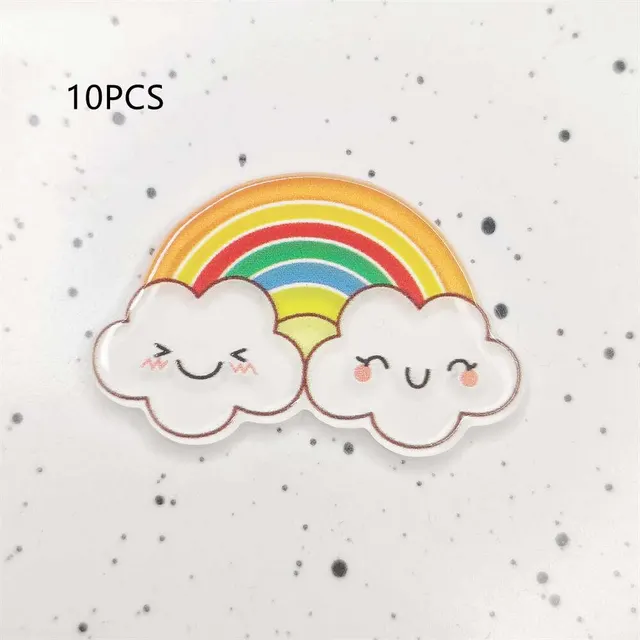 Colorful Cute Fruit Rainbow Patch Hair Clip Rainbow - Shop at LoveMi