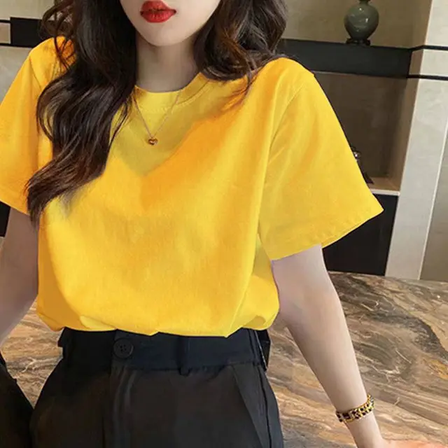 Dragon Fruit Red Short Sleeve Candy Short Sleeve T Shirt Yellow - Shop at LoveMi