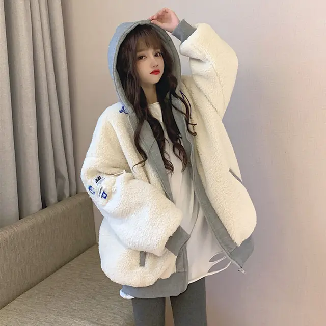 Junior High School Girls' Cute Down Padded Jacket Grey - Shop at LoveMi