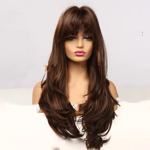 Net Red Wind With Eight Character Bangs Dark Brown Brown - Shop at LoveMi