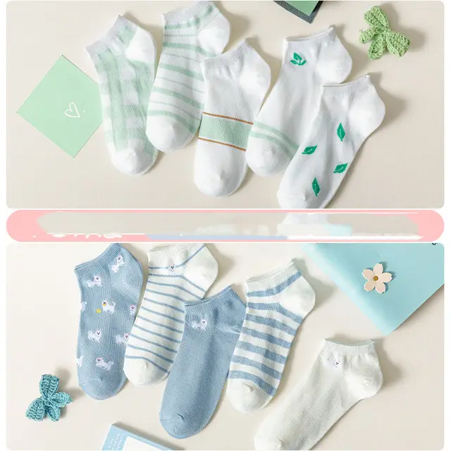 Ladies Cute Cotton Shallow Mouth Invisible Socks L - Shop at LoveMi