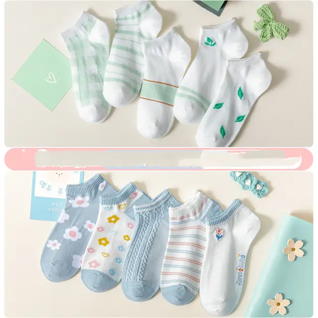 Ladies Cute Cotton Shallow Mouth Invisible Socks P - Shop at LoveMi