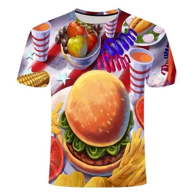 Trendy Beer 3D Digital Printing Men's Round Neck Short Sleeve T Shirt 4 Style - Shop at LoveMi