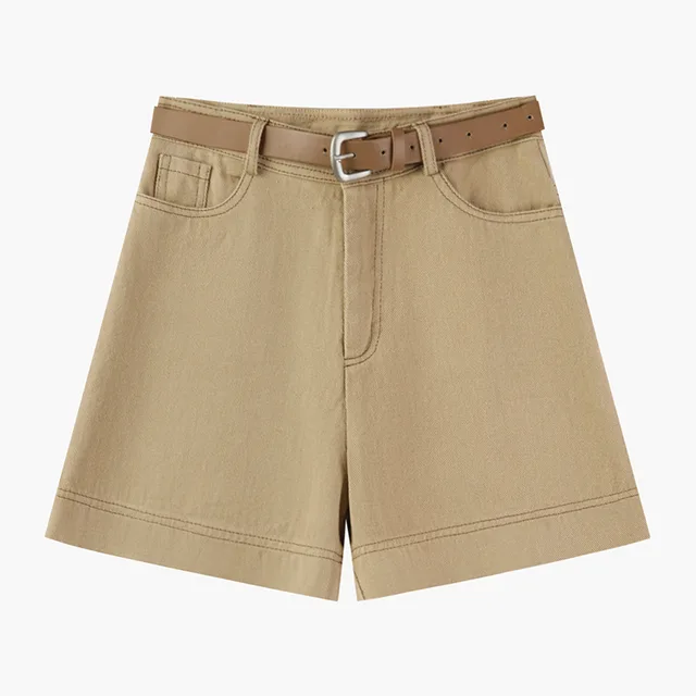 Story Casual Shorts Women With High Waists Khaki - Shop at LoveMi