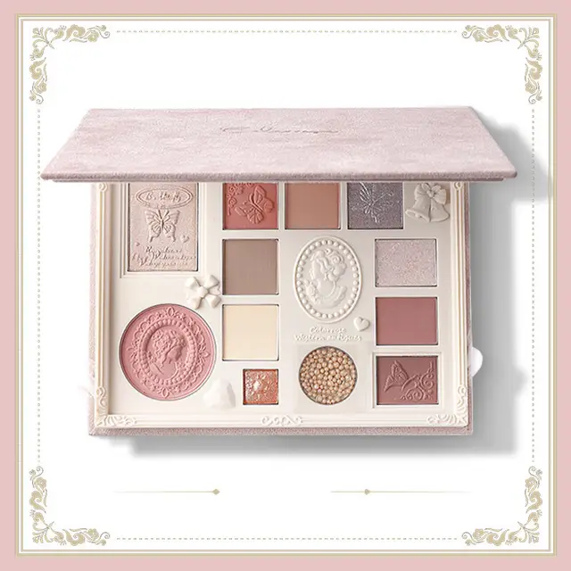 Embossed Eyeshadow Palette Blush Highlighter All in one Palette 1084Tobacco Powder Tea Dew - Shop at LoveMi