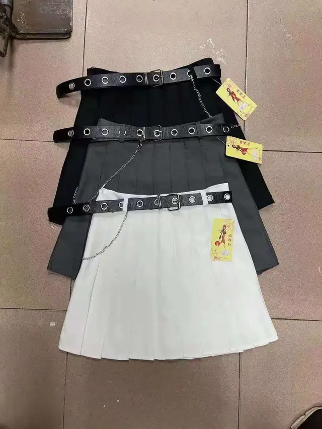 Women's High Waist Niche Pleated A line Skirt White - Shop at LoveMi