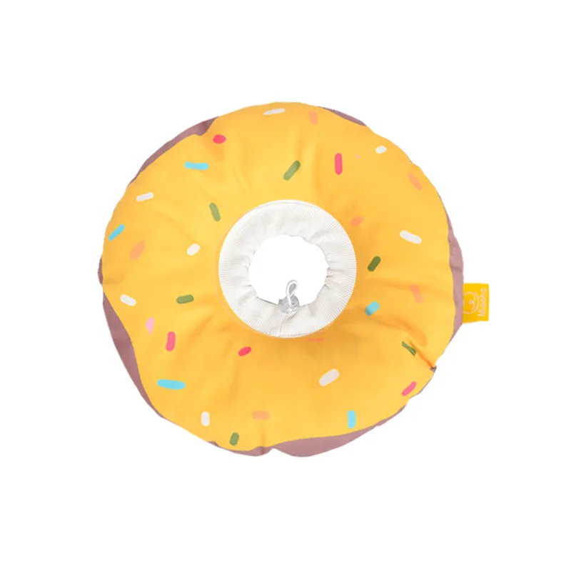 Cute Donut Series Pet Cats Dogs Sof TRings Sterilization Rings Of Shame Yellow Dot Doughnut - Shop at LoveMi