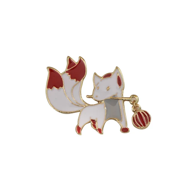 Cute Japanese Little Fox Shape Badge Fox - Shop at LoveMi
