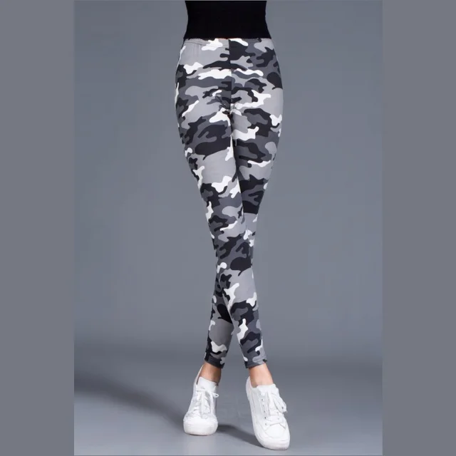 Brushed Cotton Print Camouflage Outerwear Leggings 3Style - Shop at LoveMi