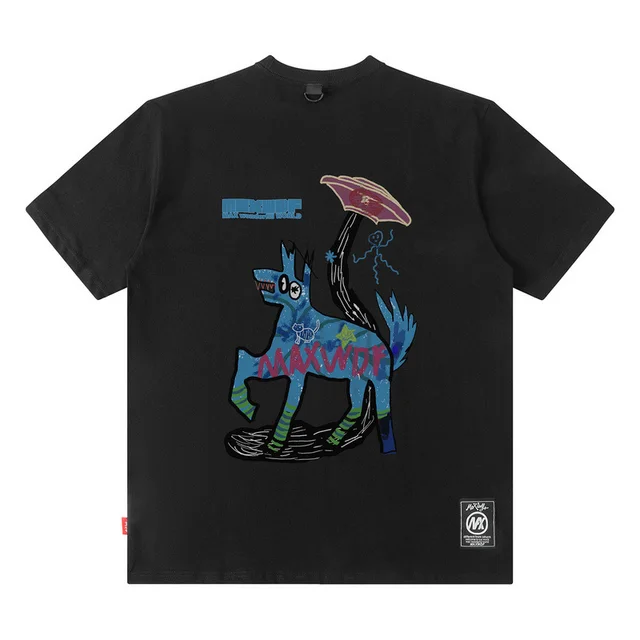 American Street Loose Oversize Short Sleeve T Shirt Black - Shop at LoveMi