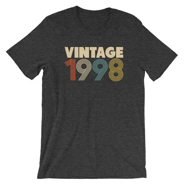 European And American VINTAGE 1980 Letter Short sleeved T shirt H - Shop at LoveMi