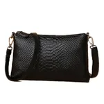 Women's Versatile Simple Leather One Shoulder Clutch - Black