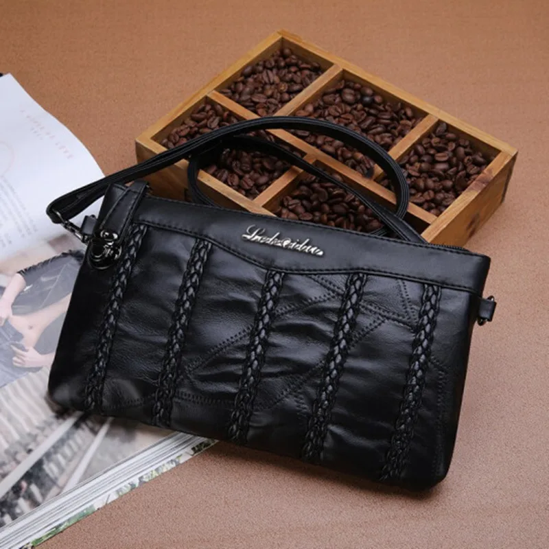 Ladies Envelope One Shoulder Crossbody Bag Black - Shop at LoveMi