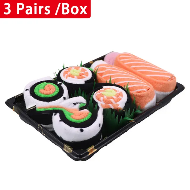 Medium Tube Breathable Combed Cotton Sushi Socks Box 3Pairs - Shop at LoveMi