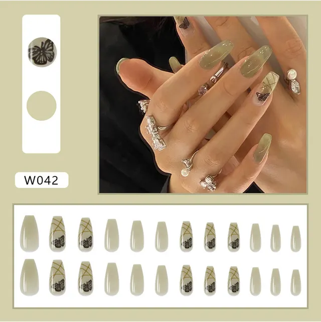Women's Wearable Removable Nail Sticker Set W042 - Shop at LoveMi