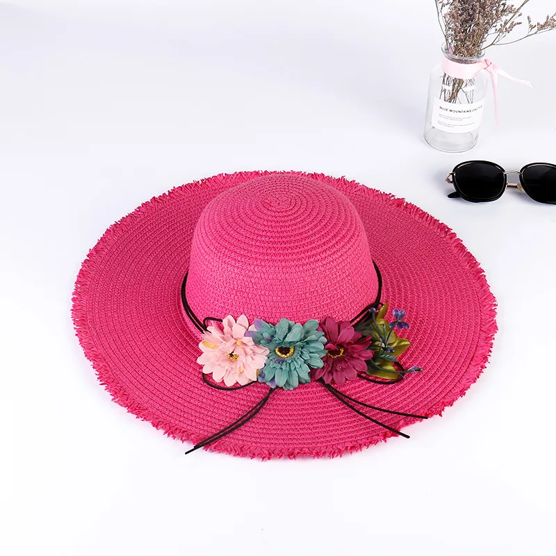 Seaside Big Brim Rose Red Beach Hat Rose Red - Shop at LoveMi