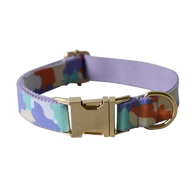 Purple Camouflage Bow Dog Hoop Metal Buckle Dog Ring - Shop at LoveMi