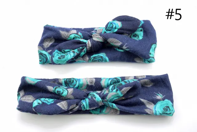 Children's Printed Leopard Print Knotted Headband Elastic Green - Shop at LoveMi