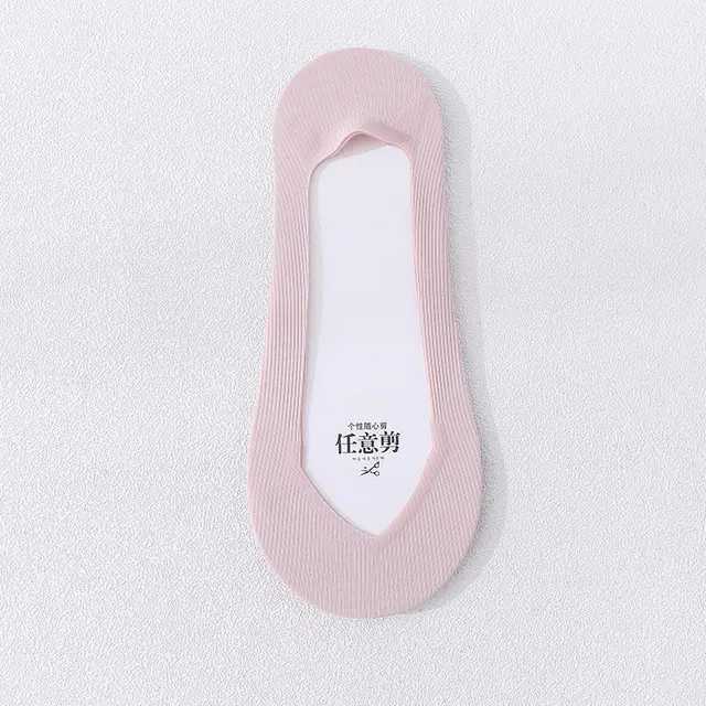 Women's Non Slip Silicone Cotton Bottom Lace Boat Socks Any Cut Pink - Shop at LoveMi