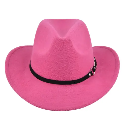 Retro Ethnic Vintage Jazz Denim Felt Hat Rose Red - Shop at LoveMi