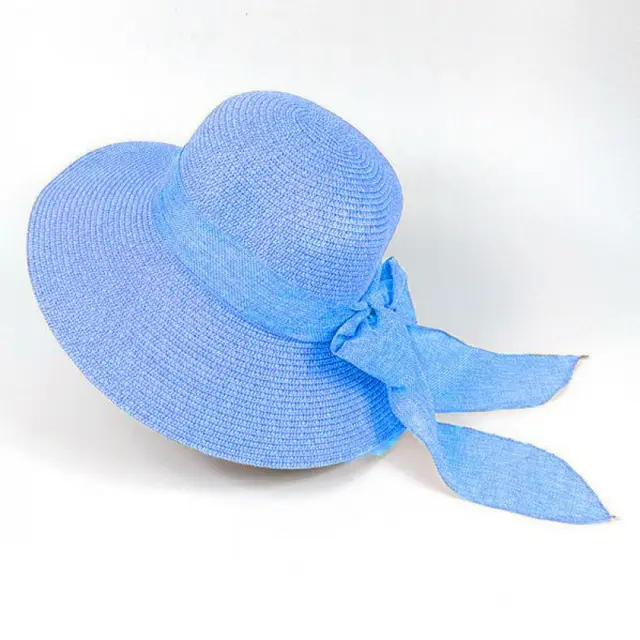 Streamer Casual Beach Big Brim Hat Navy Blue - Shop at LoveMi