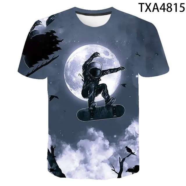 Summer Fashion Astronaut Starry Sky 3D Digital Print T Shirt 08Color - Shop at LoveMi