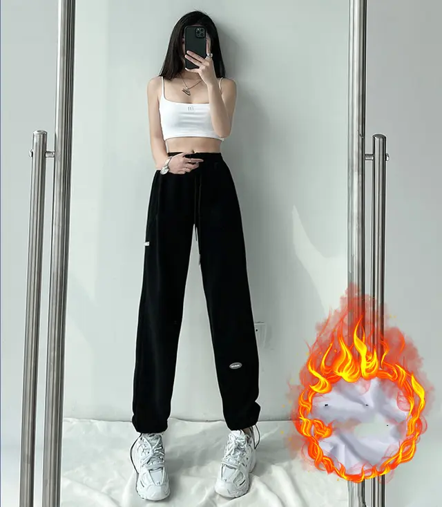 Autumn And Winter Trendy Loose Leggings Black Plus Velvet - Shop at LoveMi