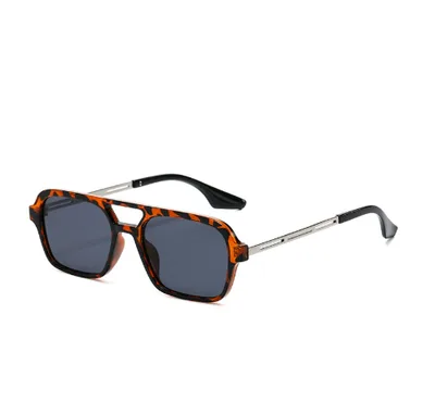 New Men's Double Beam Large Square Color Changing Sunglasses Leopard Gray C14 - Shop at LoveMi