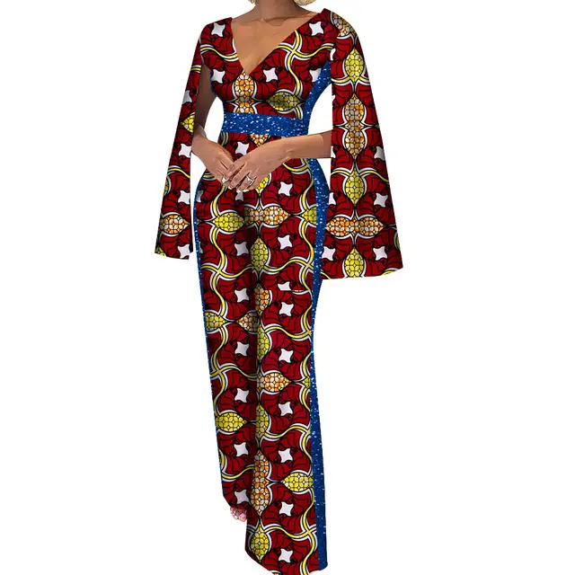 Women's Cotton Ethnic Batik Print Jumpsuit Transparent - Shop at LoveMi