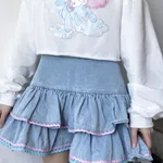 Denim Cake Skirt