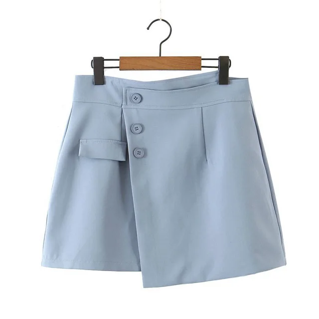 A line High waisted Suit With Anti glare Culottes Blue - Shop at LoveMi