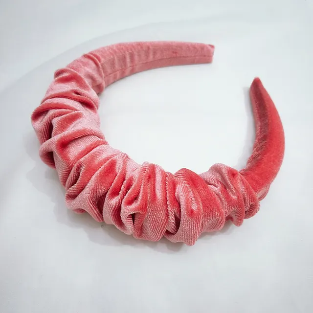 Autumn Winter Women's Wide brimmed Velvet Headband Dark Pink - Shop at LoveMi