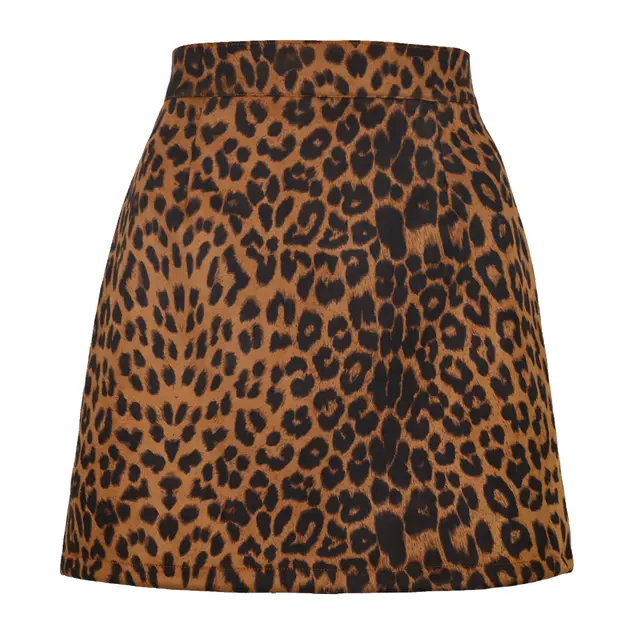Women's High Waist Zip Suede Pack Hip Skirt Brown - Shop at LoveMi