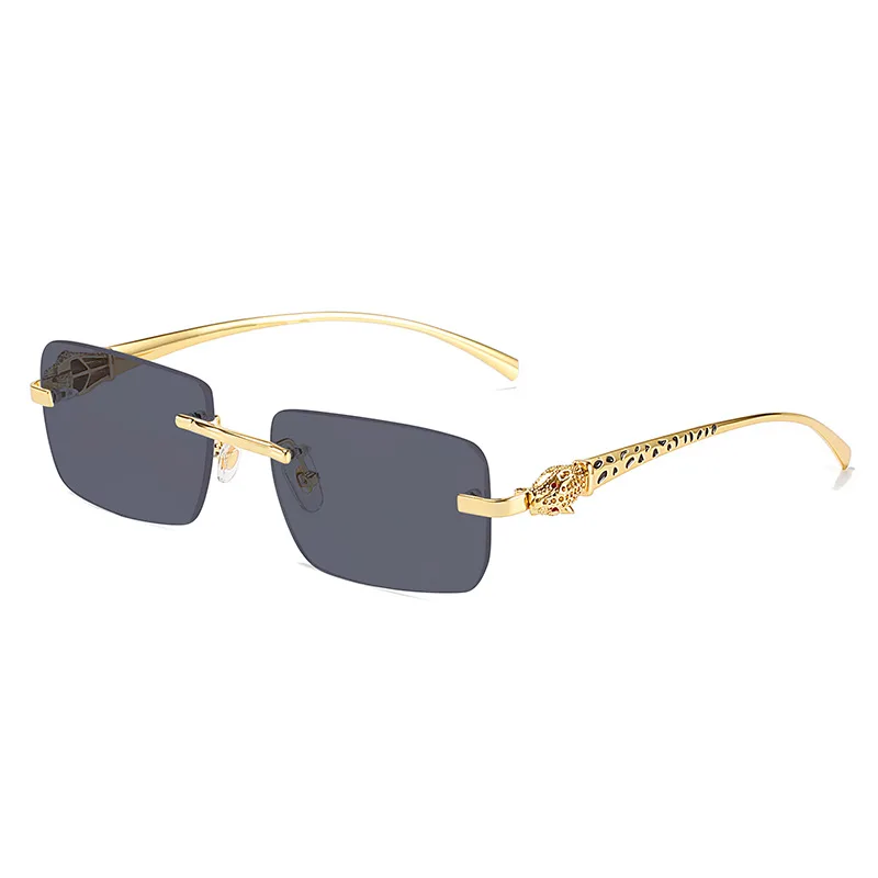 Square Rimless Men's And Women's Sunglasses - C1
