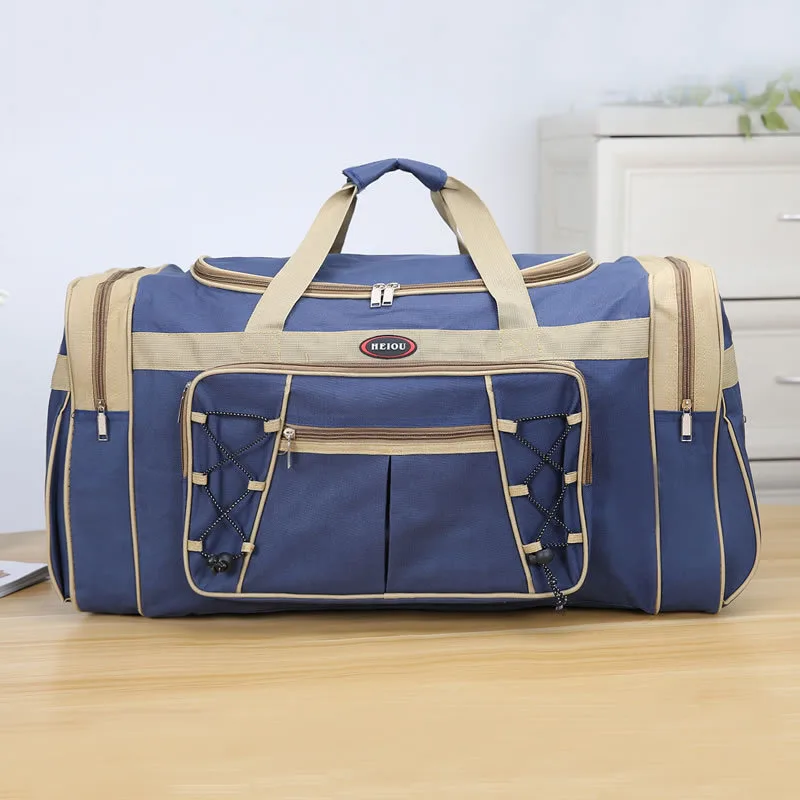 Large Capacity Oxford Cloth Portable Waterproof Luggage Bag Blue - Shop at LoveMi