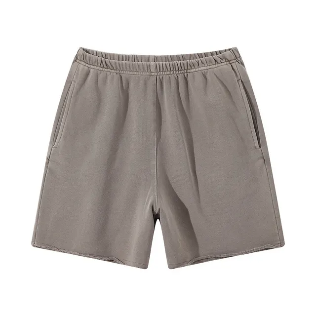 Ladies Fashion Shorts Vintage Washed Distressed Brown - Shop at LoveMi
